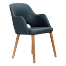 Sorbet Chair - Trojan Oak Legs/Anthracite Vinyl