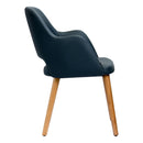 Sorbet Chair - Trojan Oak Legs/Anthracite Vinyl