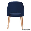 Sorbet Chair - Trojan Oak Legs/Navy Woven Fabric
