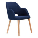 Sorbet Chair - Trojan Oak Legs/Navy Woven Fabric