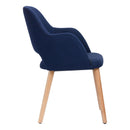 Sorbet Chair - Trojan Oak Legs/Navy Woven Fabric