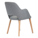 Sorbet Chair - Trojan Oak Legs/Taupe Woven Fabric