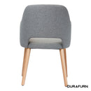 Sorbet Chair - Trojan Oak Legs/Taupe Woven Fabric