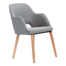 Sorbet Chair - Trojan Oak Legs/Taupe Woven Fabric