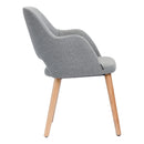 Sorbet Chair - Trojan Oak Legs/Taupe Woven Fabric