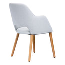 Sorbet Chair - Trojan Oak Legs/ Light Grey Woven Fabric