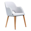 Sorbet Chair - Trojan Oak Legs/ Light Grey Woven Fabric