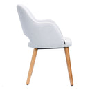 Sorbet Chair - Trojan Oak Legs/ Light Grey Woven Fabric