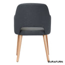 Sorbet Chair - Trojan Oak Legs/Anthracite Woven Fabric