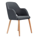 Sorbet Chair - Trojan Oak Legs/Anthracite Woven Fabric