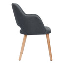 Sorbet Chair - Trojan Oak Legs/Anthracite Woven Fabric