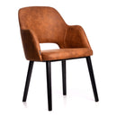 Sorbet Arm Chair - Black Legs/Tan Premium Vinyl