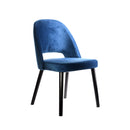 Semifreddo Chair - Black Legs/Denim Velvet