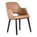 Sorbet Arm Chair - Black Legs/Taupe Vinyl
