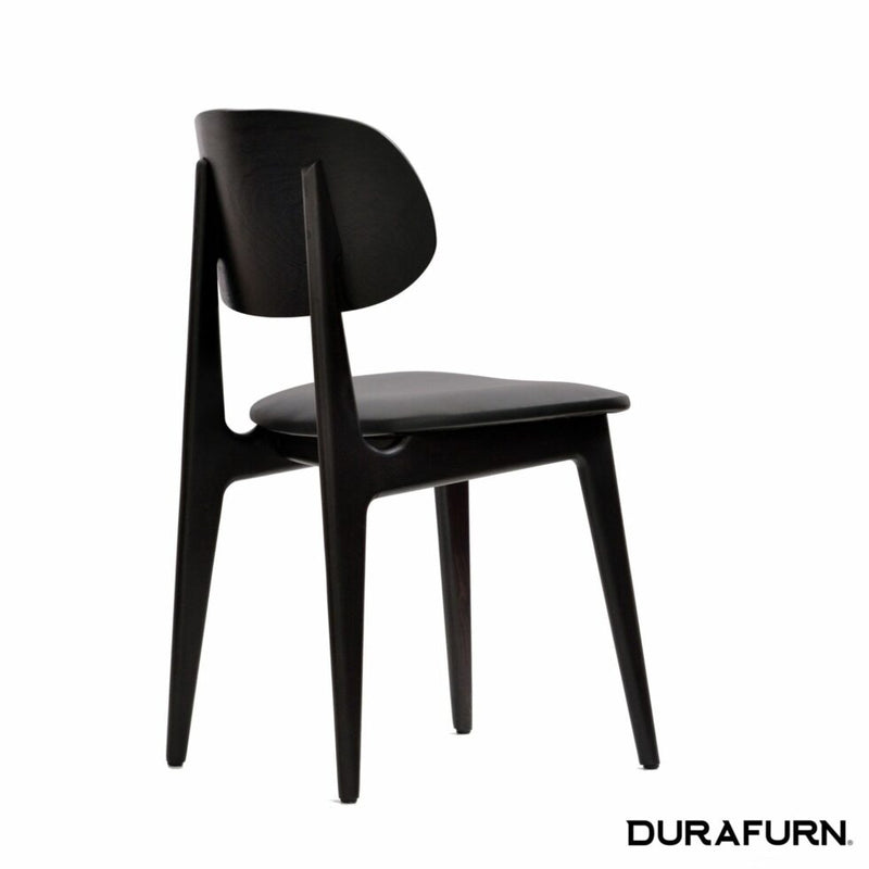 Ban Chair - Black Dolaro Vinyl Seat - Wenge H Frame