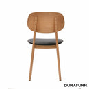 Ban Chair - Black Dolaro Vinyl Seat - Trojan Oak Frame