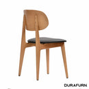 Ban Chair - Black Dolaro Vinyl Seat - Trojan Oak Frame