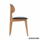 Ban Chair - Black Dolaro Vinyl Seat - Trojan Oak Frame