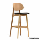 Ban Barstool - Black Dolaro Vinyl Seat - Trojan Oak Frame