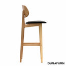 Ban Barstool - Black Dolaro Vinyl Seat - Trojan Oak Frame