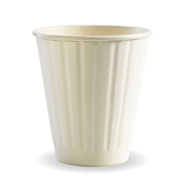 8oz (90mm) Double Wall Biocup - White, c1000
