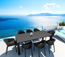 Vegas Medium Table/Sky Chair 6 Seat Package - Black