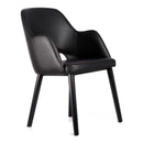 Sorbet Arm Chair - Black Legs/Black Vinyl