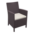 California Armchair - Chocolate with Beige Cushion