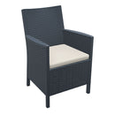 California Armchair - Anthracite with Beige Cushion