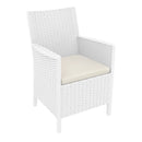California Armchair - White with Beige Cushion