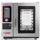 Hobart Chef’sCombi 6 x 1/1 GN electric combi oven, front view with touchscreen control panel, control dial and glass door