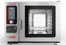 Hobart Chef’sCombi 6 x 2/1 GN electric combi oven, front view with touchscreen control panel, control dial and glass door