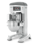 Hobart Legacy HL800 76L floor-standing planetary mixer with wire bowl guard, stainless steel bowl and power bowl lift controls
