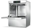 Hobart Profi FXL dishwasher with door open showing the empty extra-deep stainless steel wash chamber