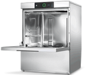 Hobart Profi FX dishwasher with door open showing the empty stainless steel wash chamber, angled view