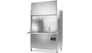 Hobart Profi UXT wide body utensil washer with door raised and an empty extra-wide wire rack on the loading shelf