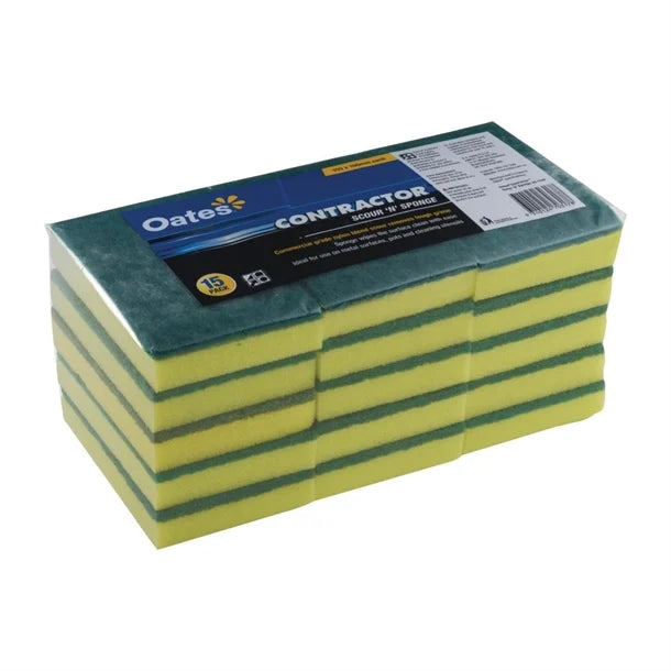 Scourer- Oates Contractor Scour & Sponge, Pk15