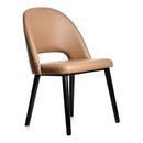 Semifreddo Chair - Black Legs/Taupe Vinyl