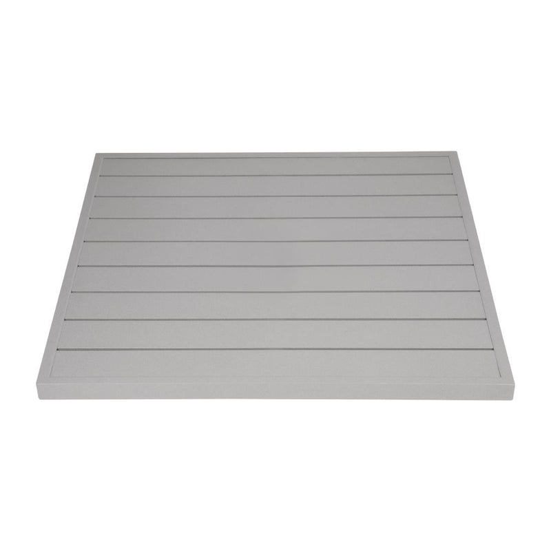 Bolero Light Grey Aluminium Table Top Square - 700mm