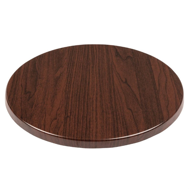 Bolero Round 600mm Table Top (Dark Brown)