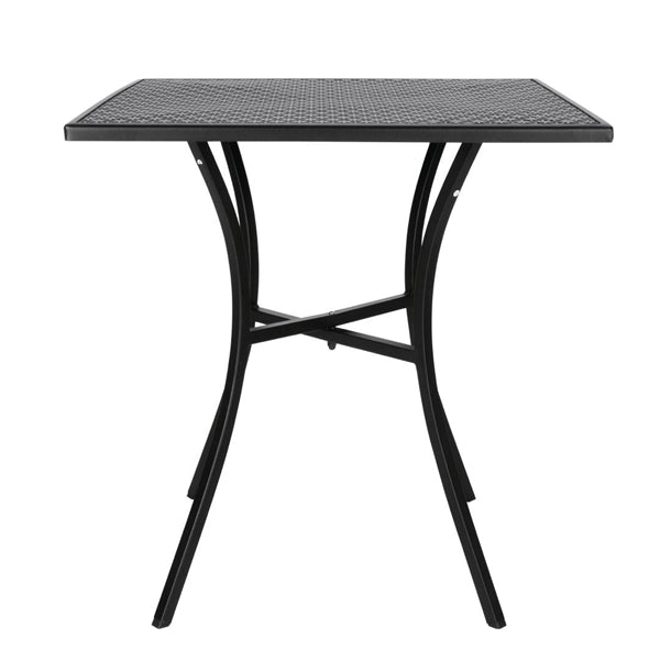 Bolero Black Steel Patterned Bistro Table 700mm Square