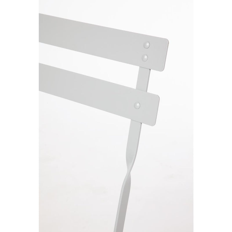 Bolero Grey Pavement Style Steel Folding Chairs (Pack 2)