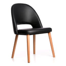Semifreddo Chair - Trojan Oak Legs/Black Vinyl
