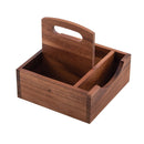 Napkin Cutlery Holder - Acacia 20x20x8cm