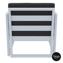 Mykonos Lounge Armchair - Silver Grey with Black Cushions