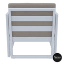Mykonos Lounge Armchair - Silver Grey with Light Brown Cushions