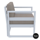 Mykonos Lounge Armchair - Silver Grey with Light Brown Cushions