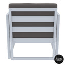 Mykonos Lounge Armchair - Silver Grey with Dark Grey Cushions