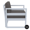 Mykonos Lounge Armchair - Silver Grey with Dark Grey Cushions