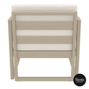 Mykonos Lounge Armchair - Taupe with Beige Cushions